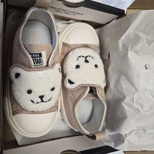 Converse Kids' Bear Face Sneakers - Cream and Brown